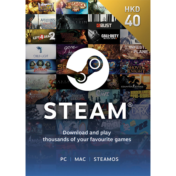 Steam預付卡40HKD-Steam點卡批發-買賬號