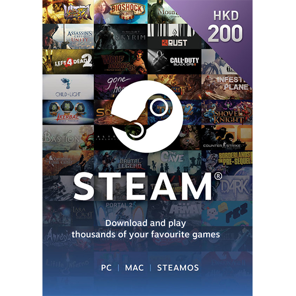 Steam預付卡200HKD-Steam點卡批發-買賬號